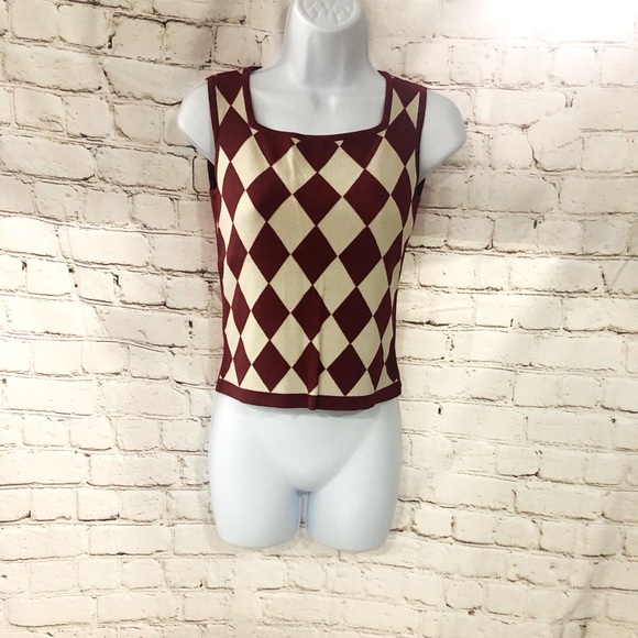 🔥VU🔥Gorgeous Argyle Sweater🔥Measurements in Photos🔥 - Picture 8 of 14